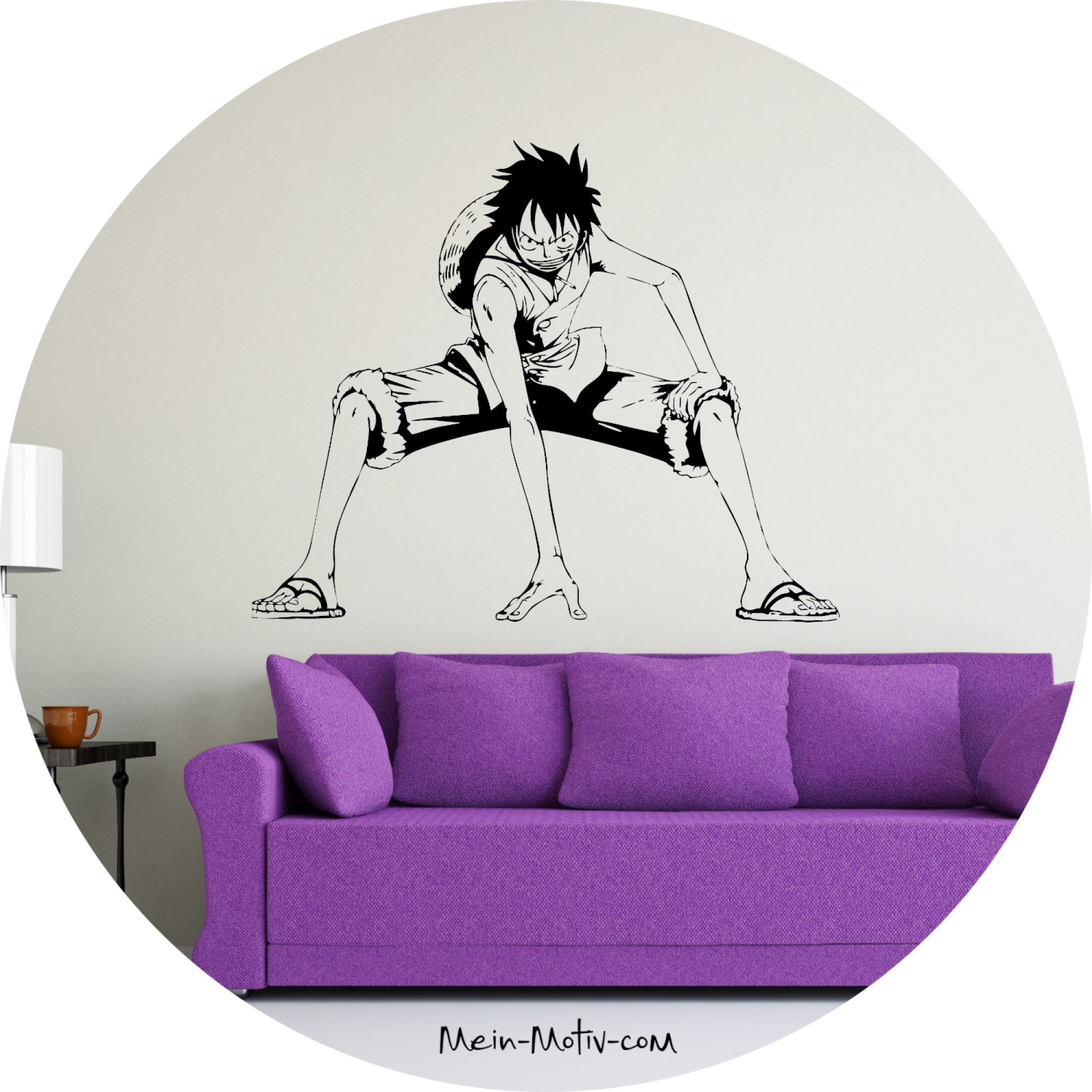 Wandtattoo One Piece Ruffy Wandtattoo One Piece Ruffy